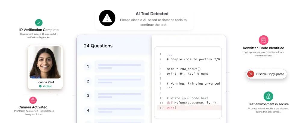 Online Proctoring with Smart Browser